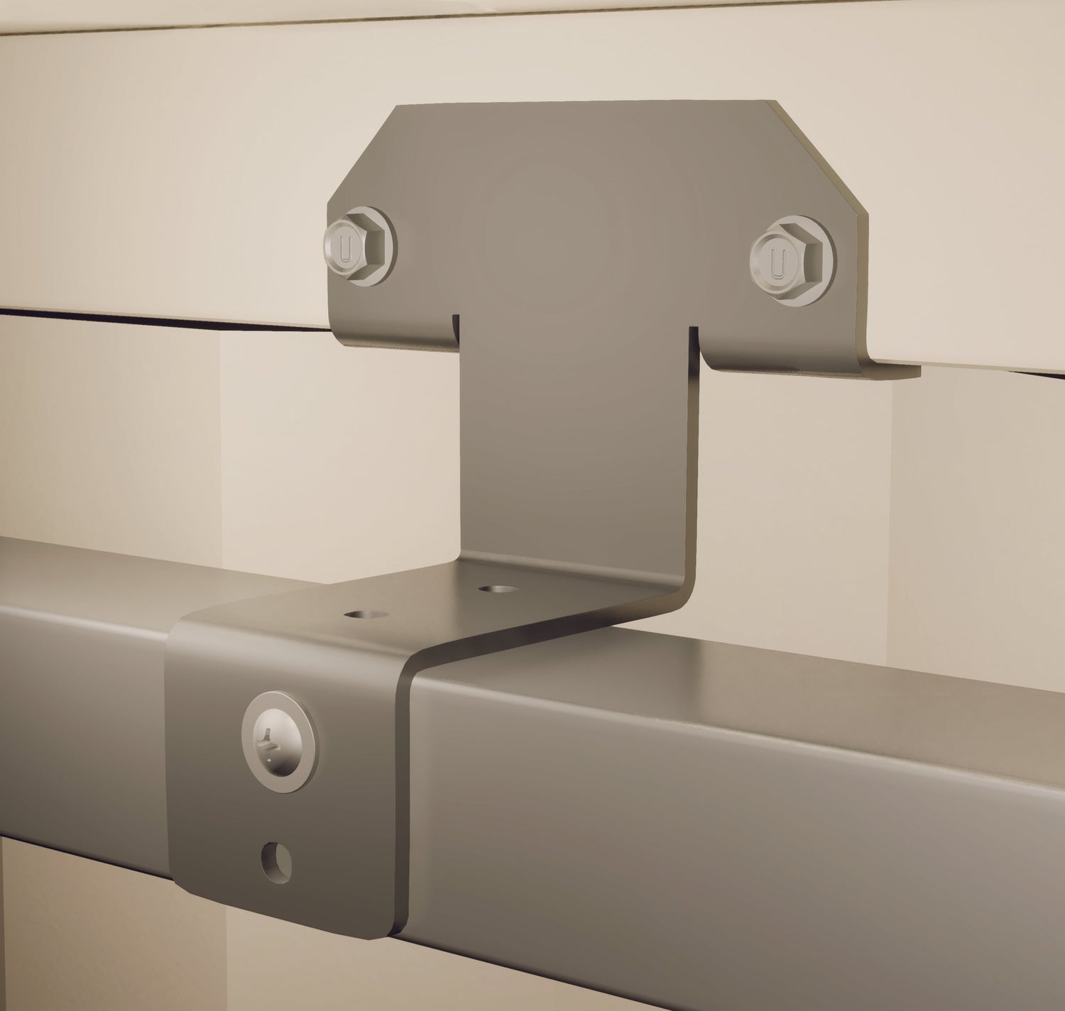 12 Gauge Aluminum Steel Stud framing bracket installed