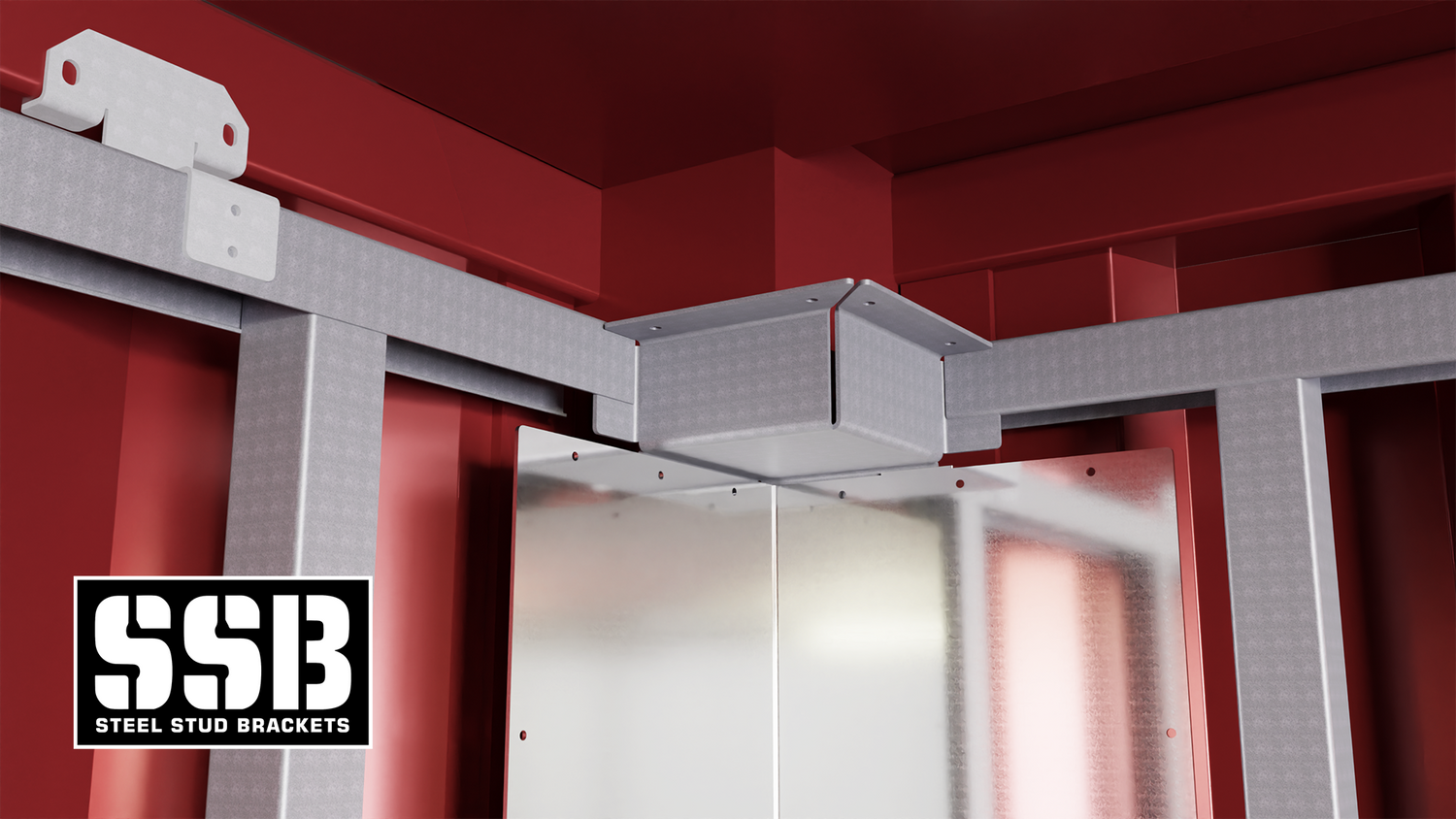 Corner Casting Covers for steel stud framing Installed