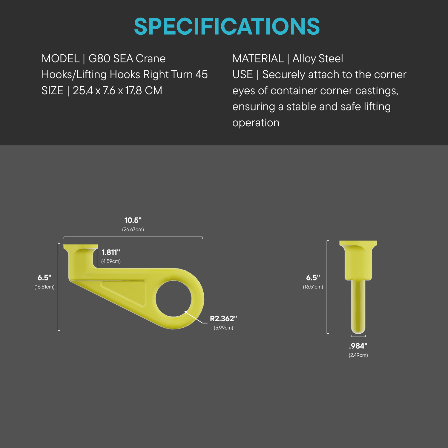 G80 SEA Crane Hooks / Lifting Hooks