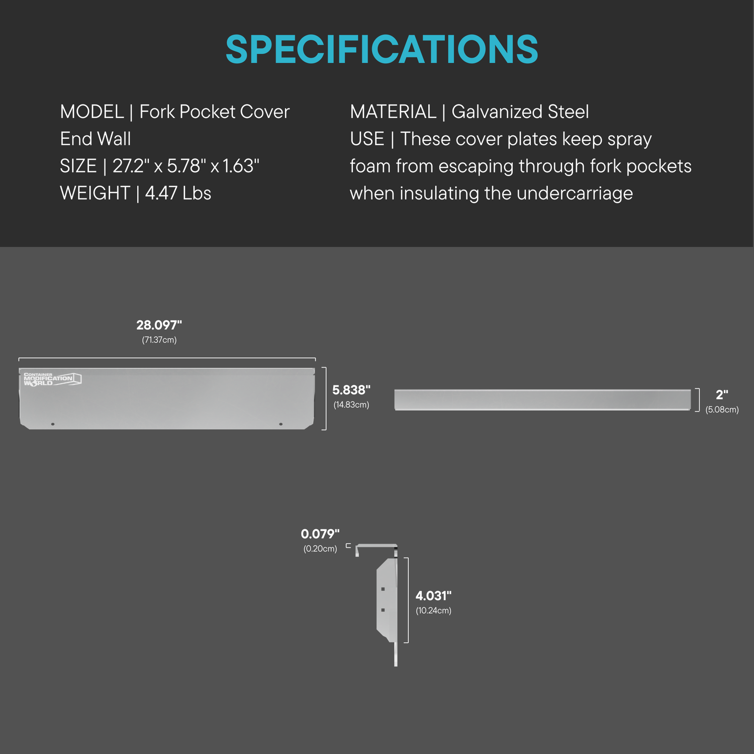 Fork Pocket Covers For Spray Foaming