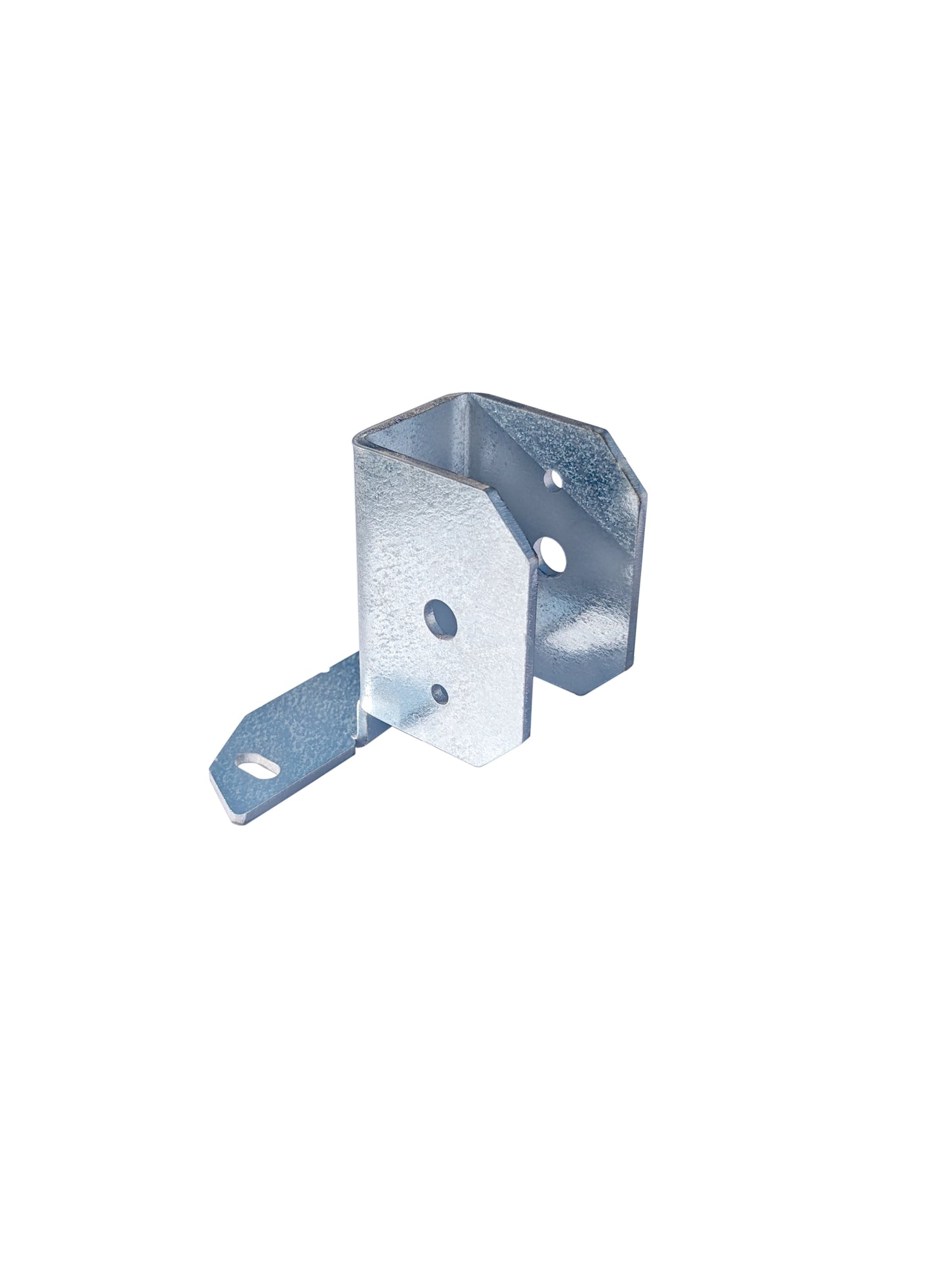 Heavy-duty galvanized steel corner bracket for shipping container wood framing or roof truss attachment