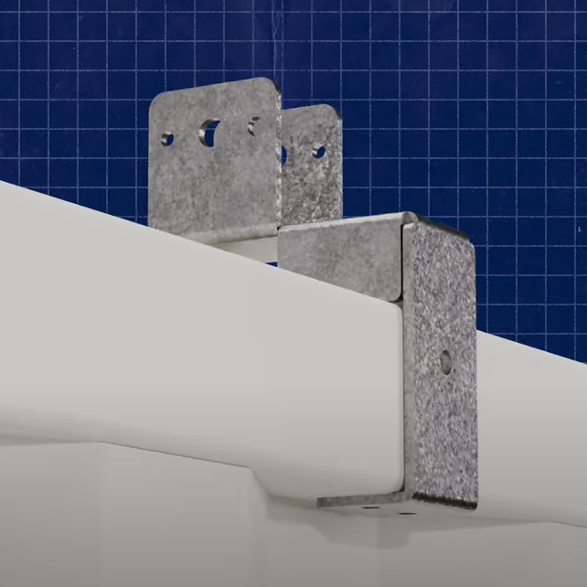 Side view of wood truss bracket with screws, engineered for easy attachment to shipping container exterior walls