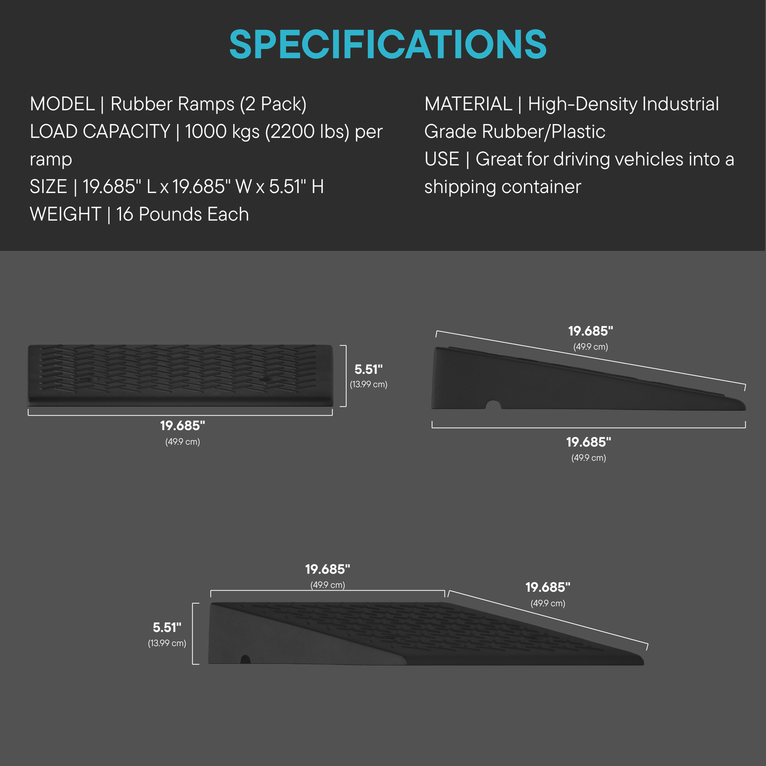 Rubber Ramps (2 Pack)