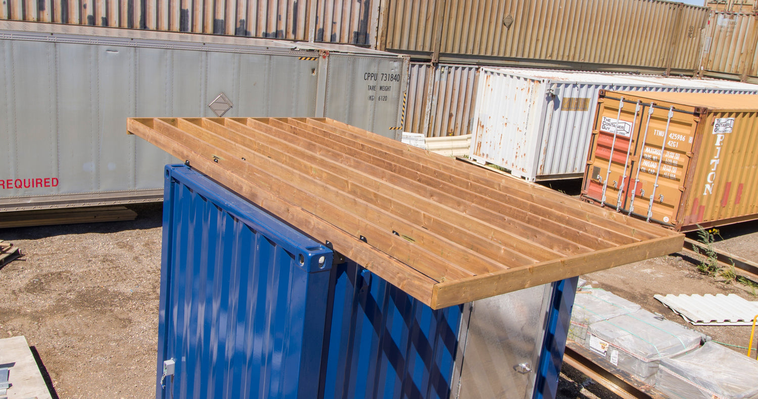 top view wood framing installed using CSM heavy duty upper decker roof bracket