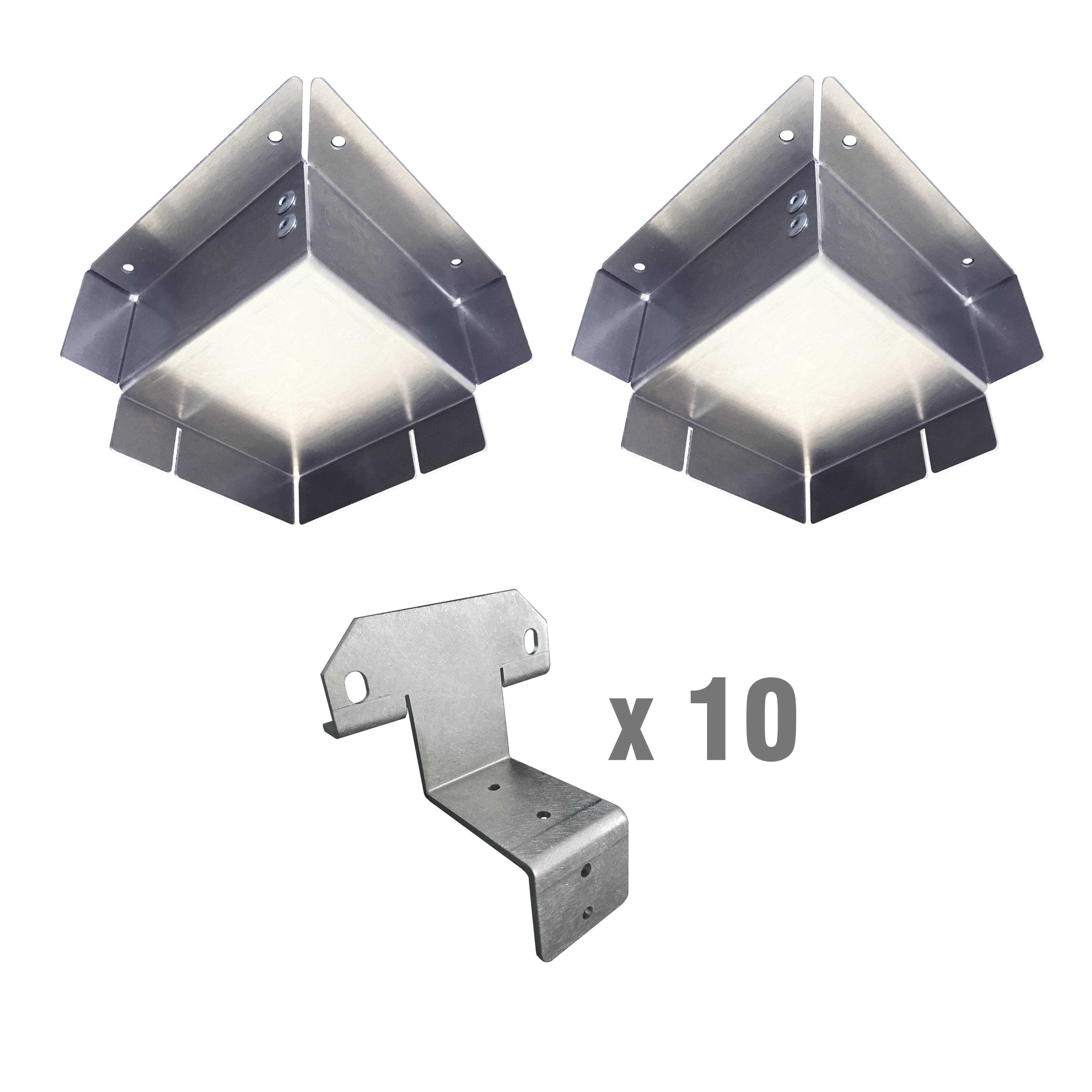 Coner Raming SSB™ Steel Stud Framing Kit (12 Gauge Aluminum Brackets) - 2 Corner Ca ...