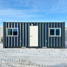 20 foot GLO ground level office site shack exterior front elevation