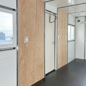 20 foot GLO ground level office container interior entry partition