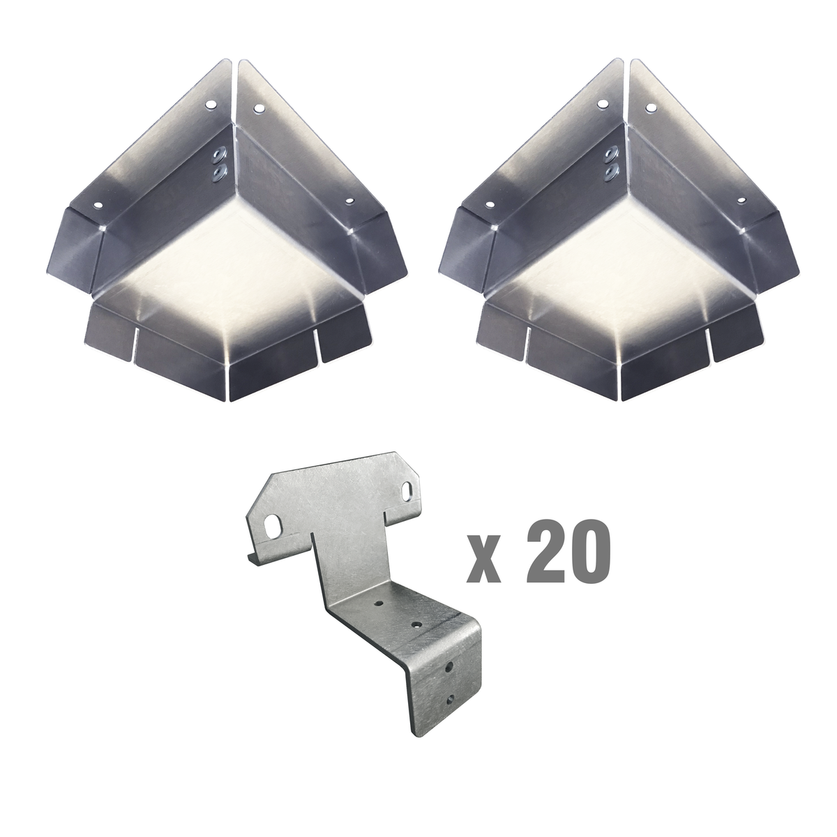 SSB™ Steel Stud Framing Kit (12 Gauge Aluminum Brackets) - 2 Corner Ca ...