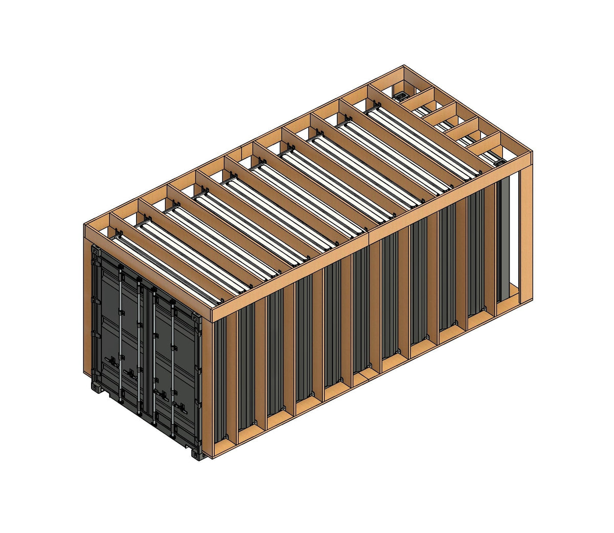 Shippinc Container Timber Frame Exterior Wood Framing Bracket Kits – The Container Guy
