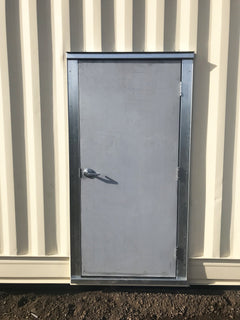 36" Steel Man Door & Frame Installed on side wall of shipping contianer