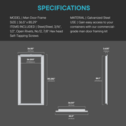 36" Insulated Steel Man Door & Frame Kits (6 Pack)