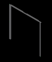 Angled view of galvanized steel wall flashing kit frame for standard and high cube shipping containers, showcasing the assembled structure for insulation and finishing support.