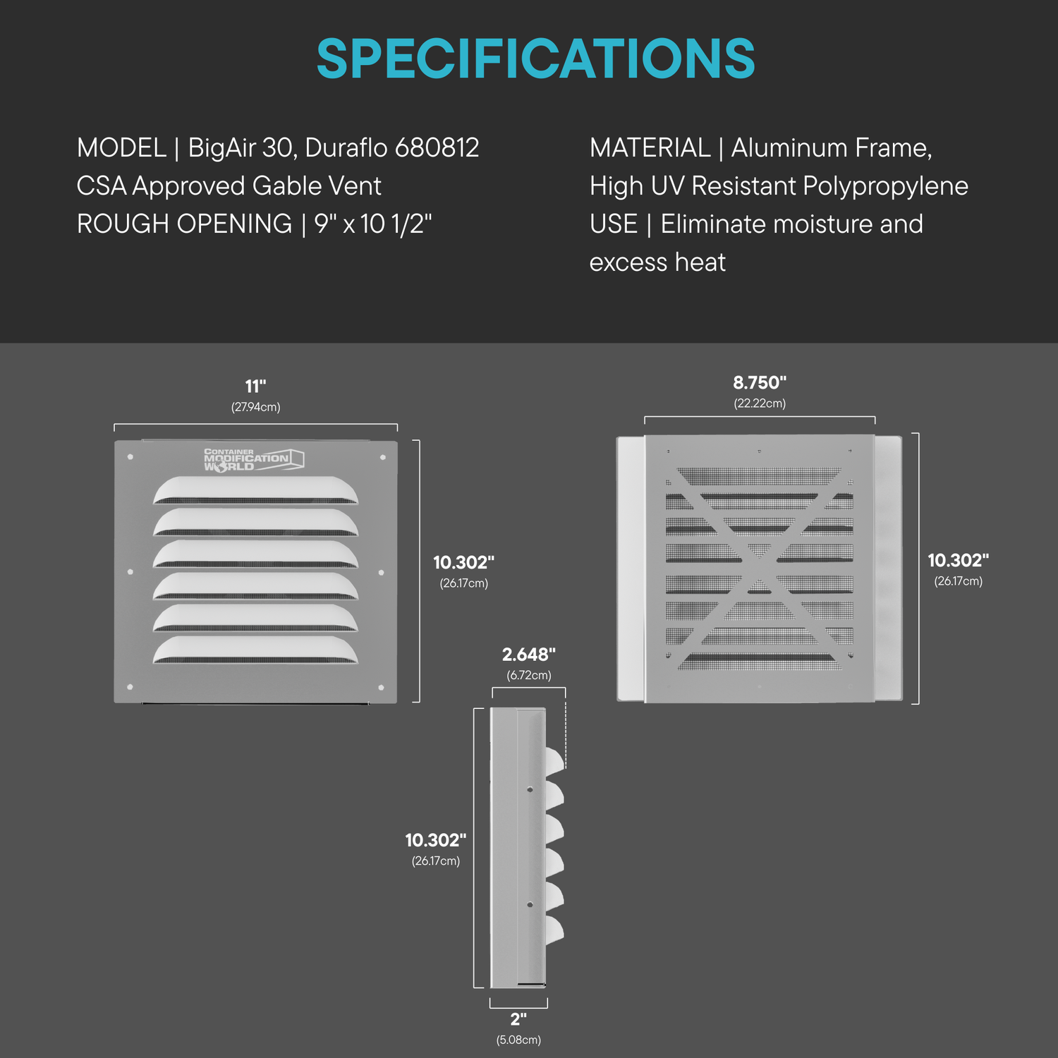 BIG AIR® 30 Louvered Gable Vents