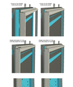 Diagram of installation of door flashing kit  