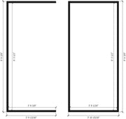 Technical diagram of standard and high cube shipping container door openings, showing detailed measurements for width and height to ensure accurate fitment of door seal gaskets.