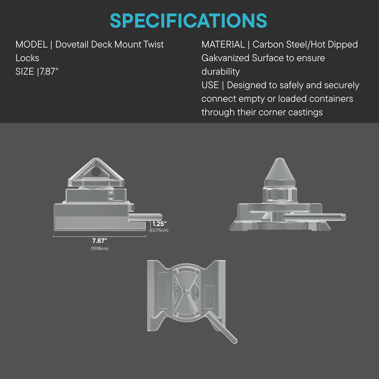 Lock Mount Hs Code Dovetail Deck Mount Twist Locks – The Container Guy