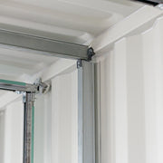 bracket installed showing how the tracks get attached when complete