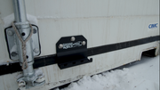 Kick 'N' close kick plate installed to protect door seals