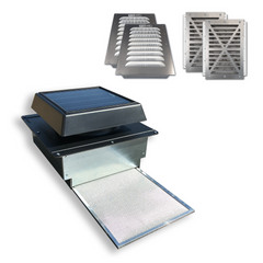 BigAir 400 CFM Solar Powered roof vent/fan bundle with bug screen