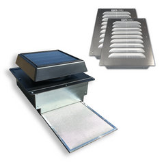 BigAir 400 CFM Solar Powered roof vent/fan bundle without bug screen