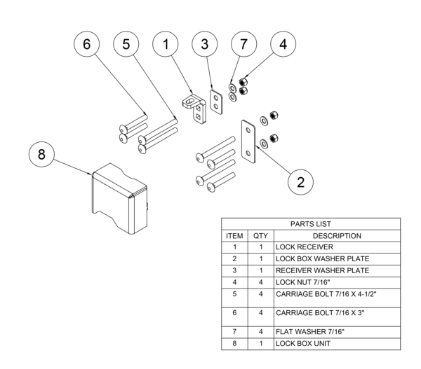 Container Lock Box Parts