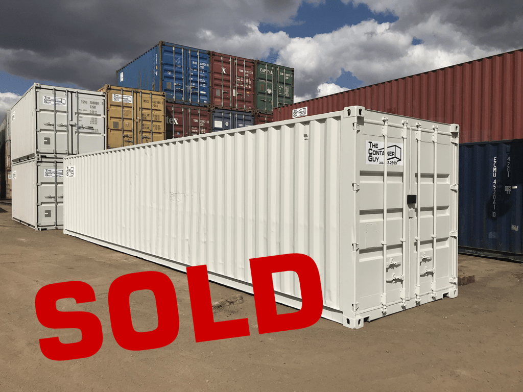 40 FT Standard Refurbished Container (White) with Lock Box - SOLD - The ...