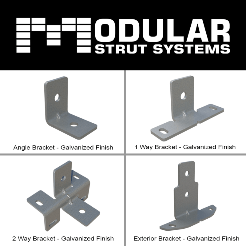 Modular Strut Systems (MSS) - Strut Mount Brackets - Galvanized Finish ...