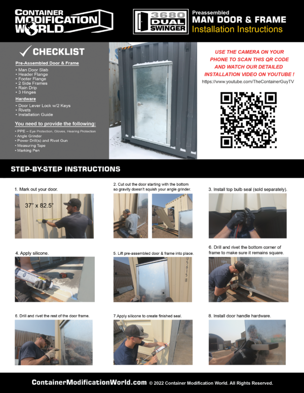 WEB Pre-Assembled Man Door Installation Guide