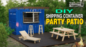 Backyard Patio Bar with Kiosk Window made from 10ft Container