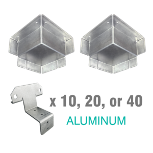 Steel Stud Framing Kit for Shipping Containers/Sea Cans - 2 Corner Casting Covers with Aluminum Steel Stud Brackets