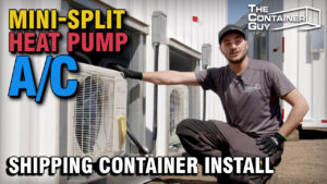 Shipping Container Heat Pump Cooling System Install - NEW DIY Framing Kit